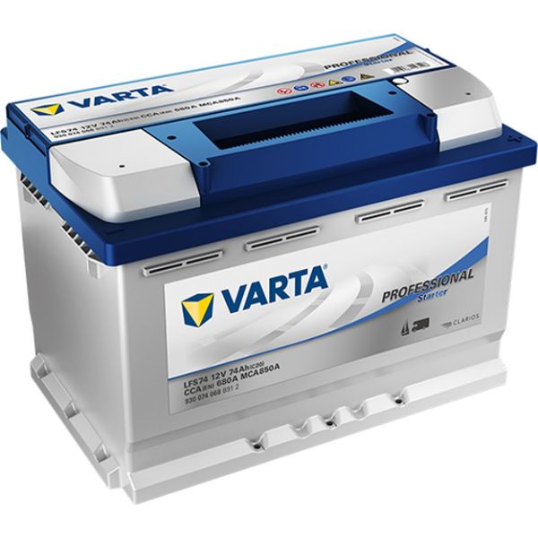 VARTA Fritidsbatteri 12V 74 AH 680 CCA (278x175x190mm) +høyre LF